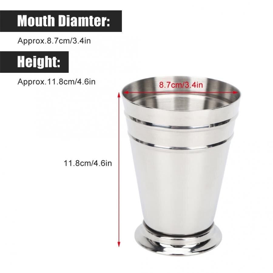 Taza de cóctel 304 de acero inoxidable con hielo, taza para beber vino, taza anticaída para Bar, herramienta para barman, copa de cóctel con hielo: Silver