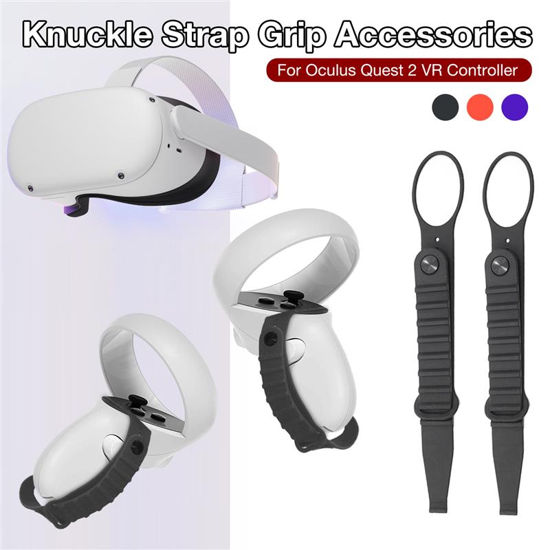 VR Touch Controller Knuckle Straps for Oculus Quest 2 VR Skin Sticker Touch Controller Grip Adjustable Knuckle Strap Accessories
