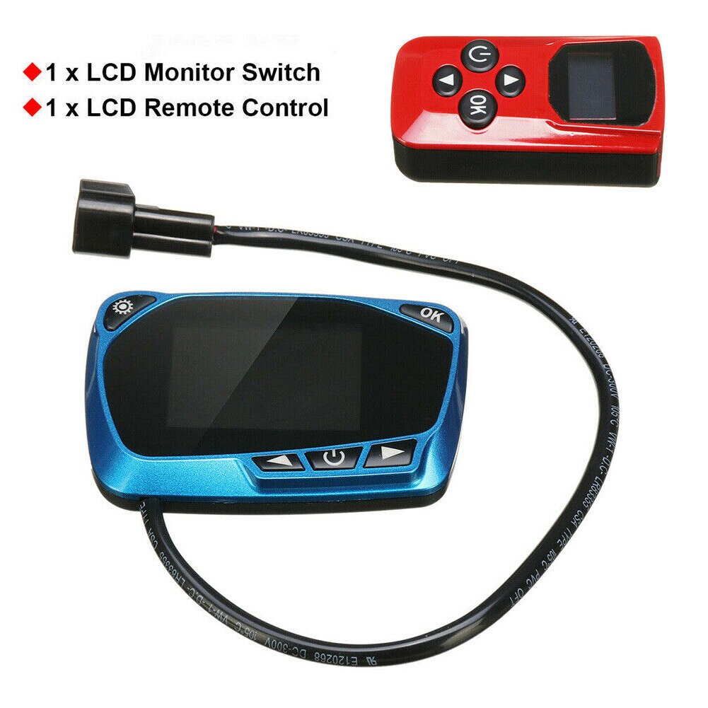 12V 24V Easy Install Monitor Switch Automotive Remote Control Parking Heater Controller Set LCD Display Timing Plateau Adaptive