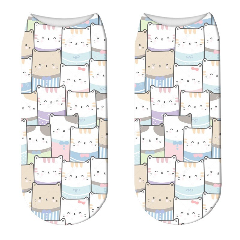 Cute Crew Cartoon Socks Women Animals Alpaca Patterned Socks Happy Korea Harajuku Kawaii Socks For: style3