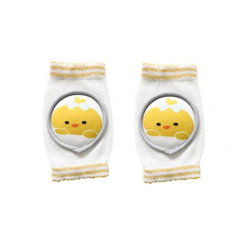 2 pcs Safety Baby Knee Pad Kids Safety Protector Crawling Elbow Cushion Infant Toddlers Knee Pad Anti-slip Winter Leg Warmers: Yellow Small Duck