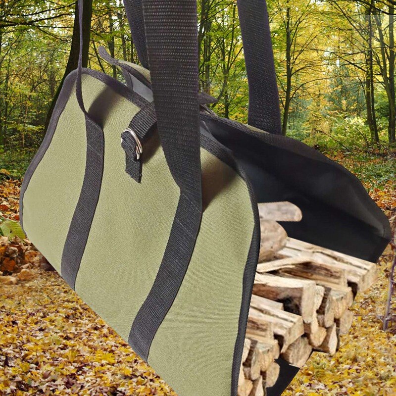 Outdoor Canvas Firewood Wood Carrier Bag Log Camping Outdoor Holder Carry Storage Bag Canvas Bag