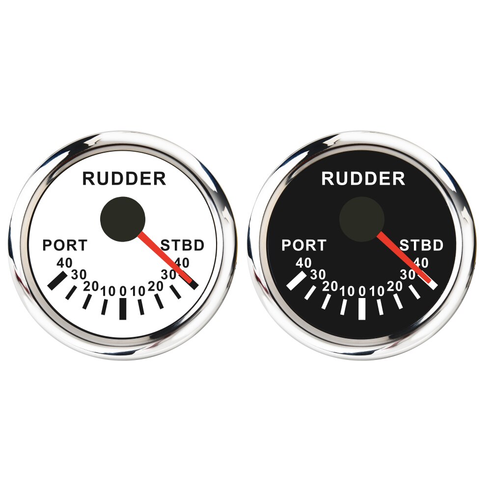 52mm Boat Marine Rudder Angle Indicator 0-190 ohm With Rudder Angle Sensor 12V/24V Sailing Boat Pack of 1 Rudder Angle Indicator