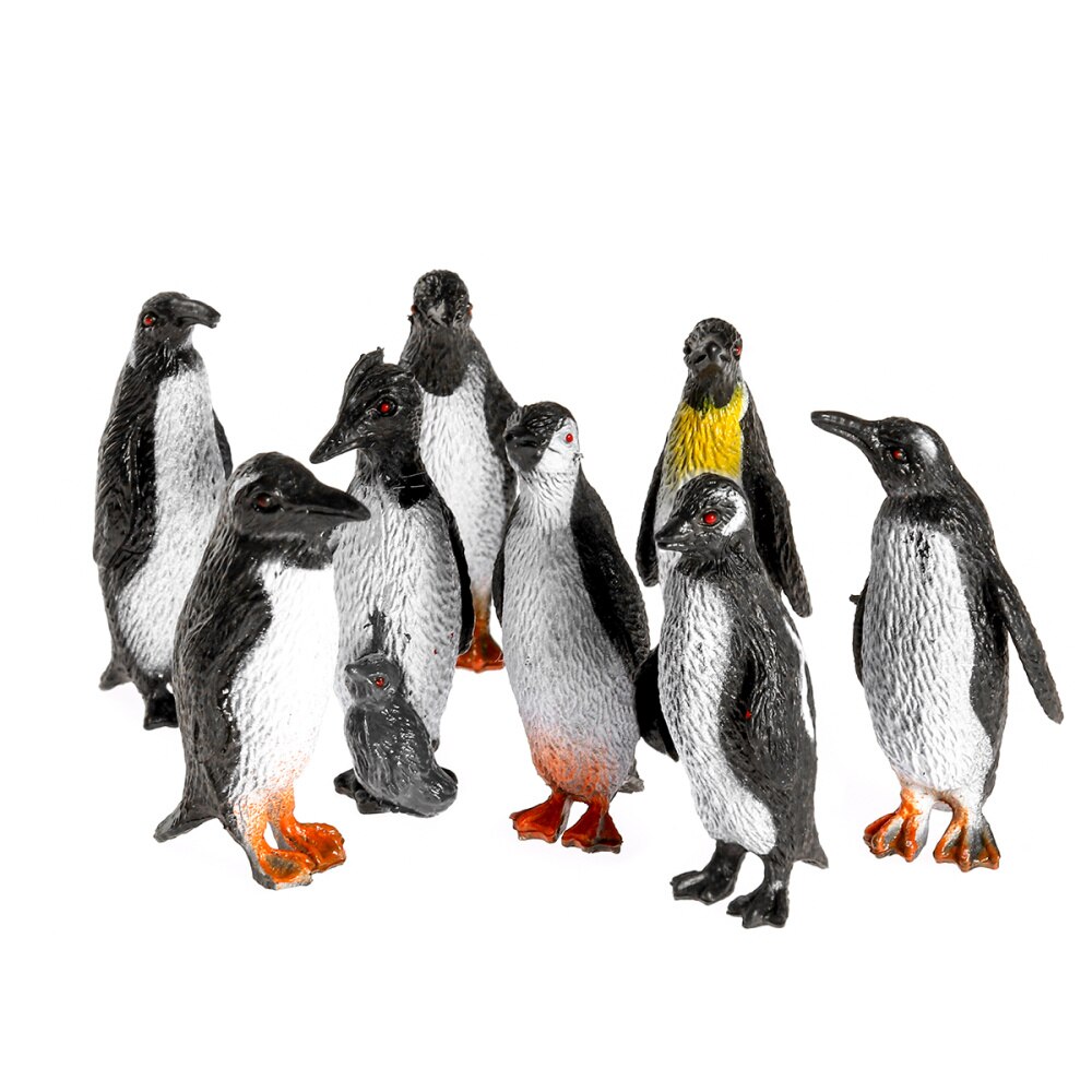 8Pcs Oceaan Dier Pinguïn Figuur Model Preschool Kids