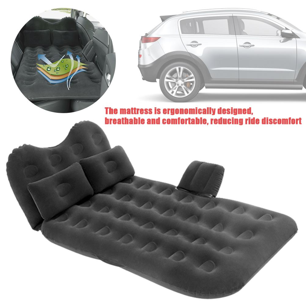 Arrivals Inflatable Cushion Car Headrest Air Bed Car Air Bed With Travel Mattress Flocking Double Protection