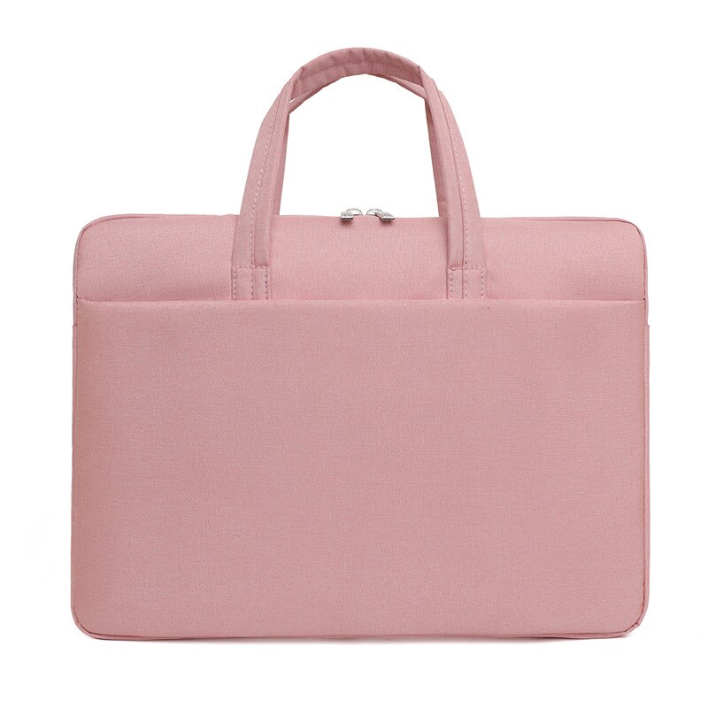 Mannen Waterdichte Aktetas Laptoptas Voor Vrouwen Business Handtas Vrouwelijke Notebooktas 13 14 15 Inch Voor Macbook Pro Case: pink 14