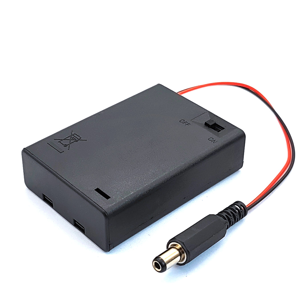 Battery holder 6xAA with arduino plug Battery holder 6xAA with arduino plug