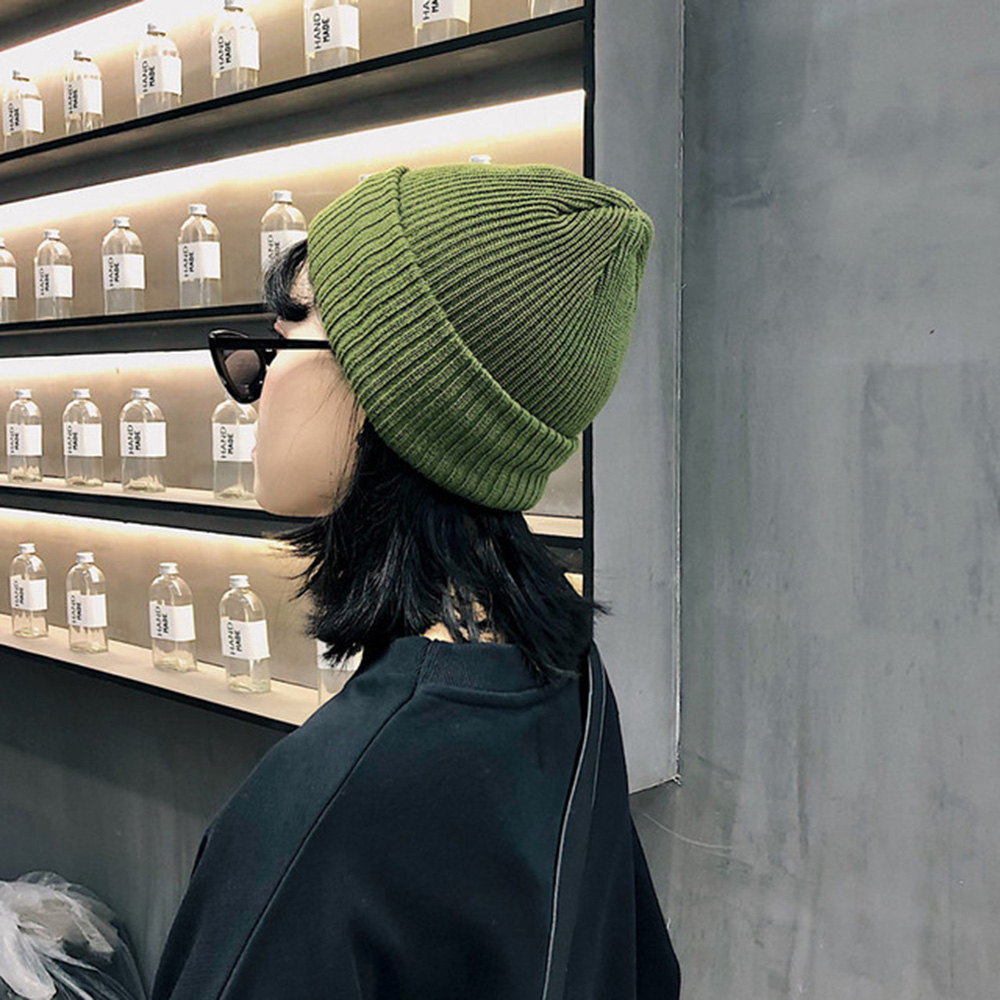 Unisex beanie hatte stilfuld strik hue til vinter dagligt slid varm holde blød stretchy
