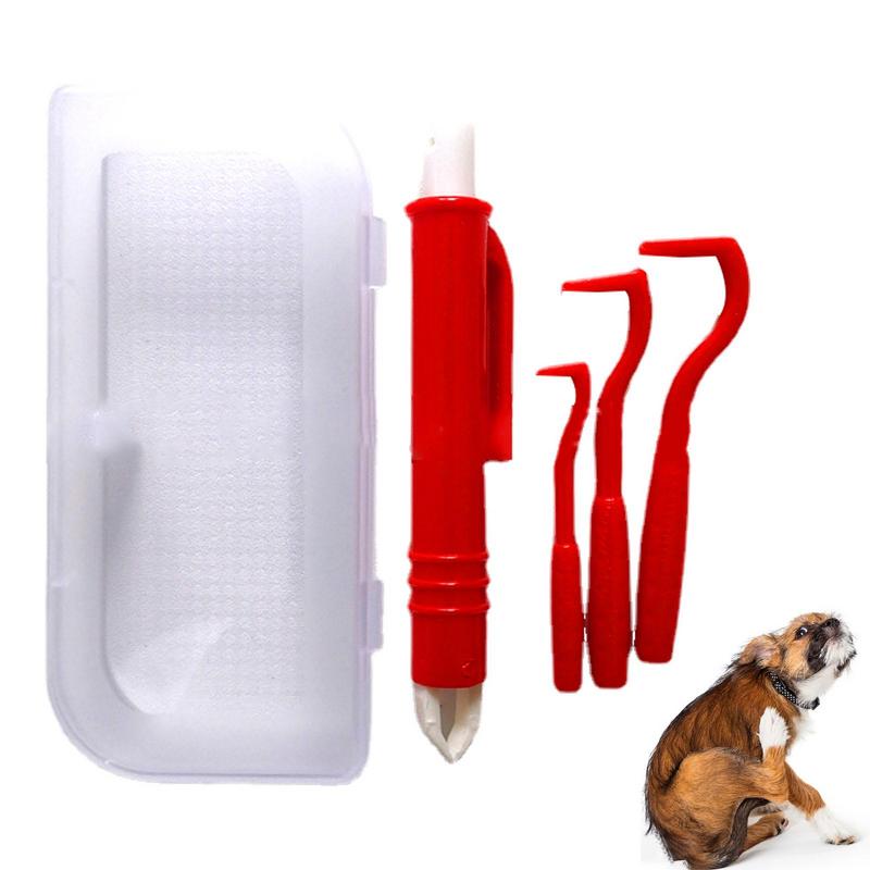 Flohentferner Haken Zeckenentferner Pinzette Zeckenziehen Haustier Katze Hund Zeckenklemme Mithelfer Haustiermilben Flohabzieher Hundezubehör