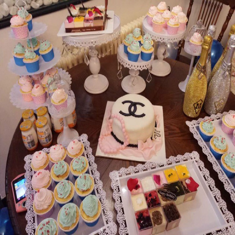 Wit Europese Bruiloft Iron Cake Cake Dessert Gebak Fruit Show Tray Thee Dessert Dessert Dienblad Lade