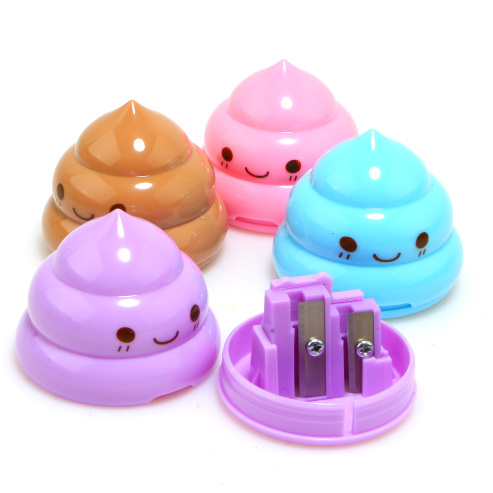Apontador – Mini taille-crayon Original en forme de merde, fournitures scolaires pour étudiants, papeterie de bureau,
