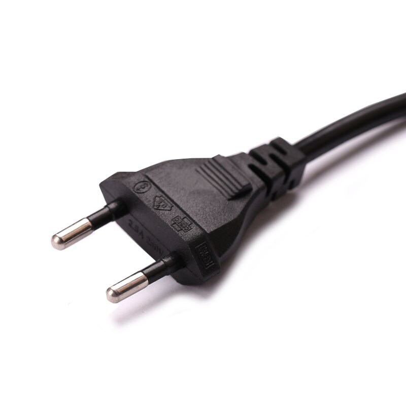 Figure 8 EU EURO 2 Prong Plug 2 Pin AC Laptop PC Tablet Power Supply Adapter Charger Cable Lead Cord US Plug 500W
