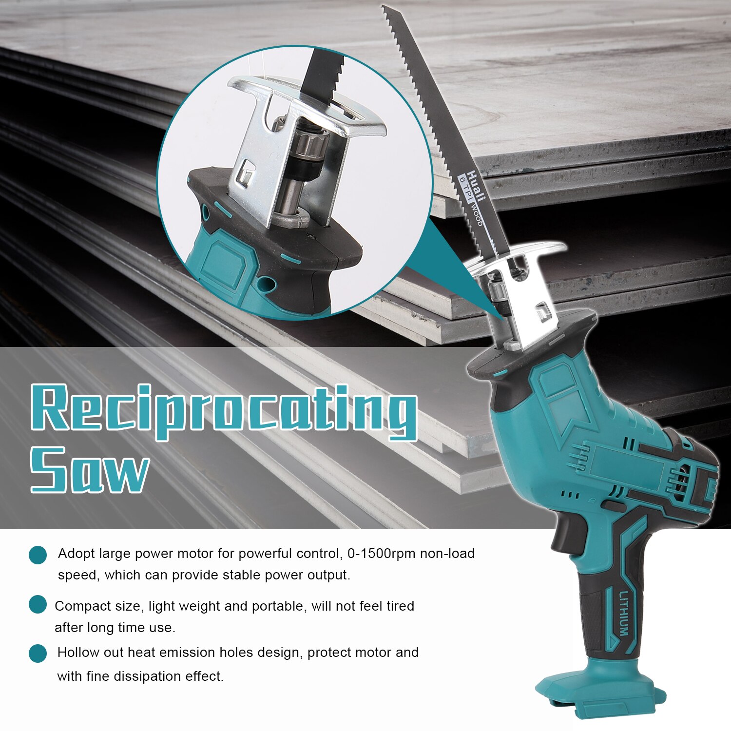 Portable Multifunctional Reciprocating Saws Outdoor Saber Saw Electric Power Tools for Cutting Wood Iron Sheet Plastics