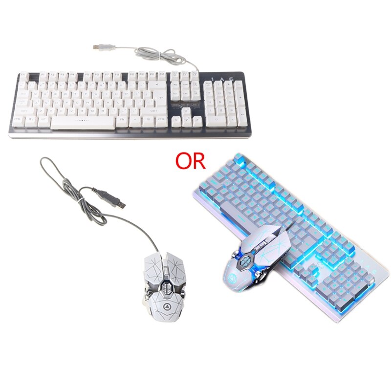 104 Toetsen Rgb Aluminium Gaming Toetsenbord En Rgb Gaming Muis Set Met Mobiele Telefoon Stand Functie Key Tien Miljoen key Leven: 3