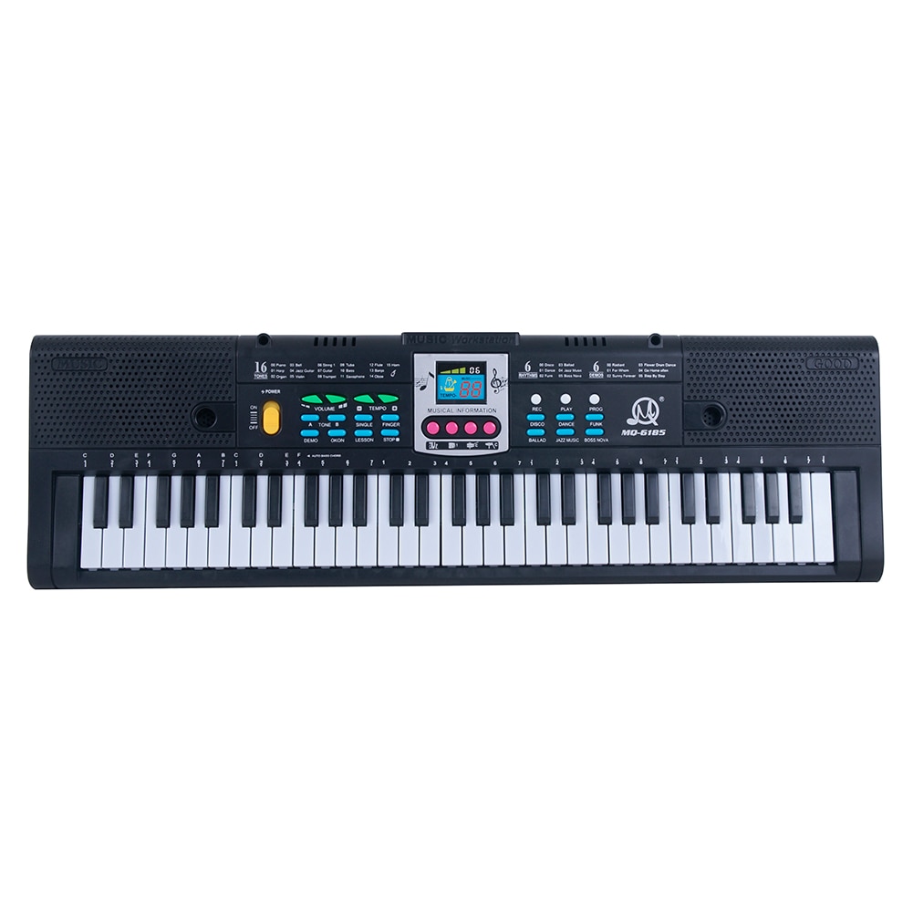61 Toetsen Elektronische Keyboard Digitale Piano Kids Muziek Ontwikkeling Speelgoed Batterij Aangedreven Muziekinstrumenten Met Microfoon