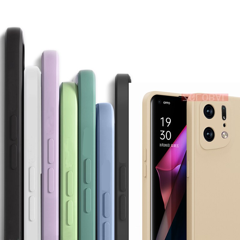 Coque souple en Silicone pour OPPO Find X5 Pro, étui de téléphone liquide