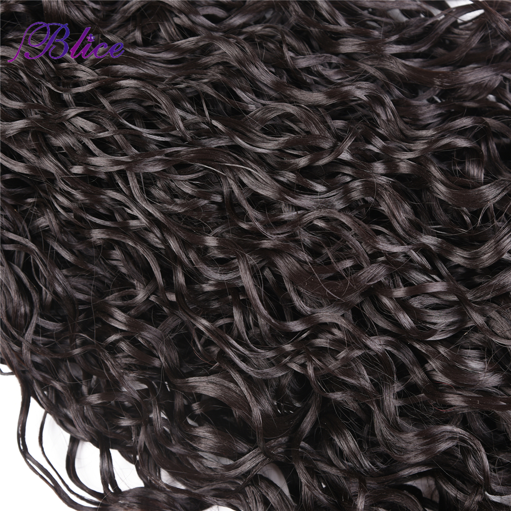 Blice syntetyczne wody doczepy-włosy falowane 3 sztuk/paczka ciemny brąz wysokiej temperatury włókna 18 "20" 22 "wątek zestawy dla kobiety
