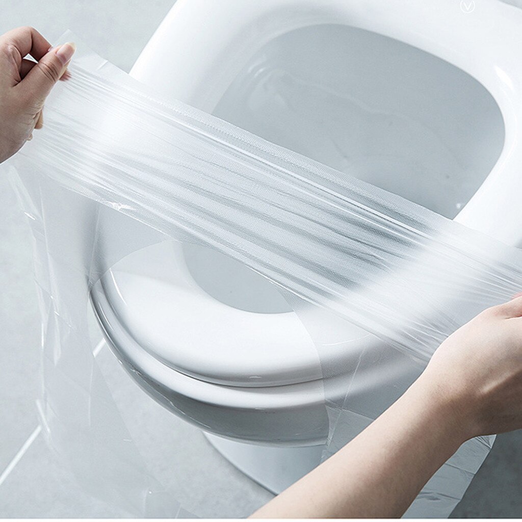 60 Stks/pak Draagbare Wegwerp Toilet Seat Cover Waterdicht Bacteriën-Proof Cover Inheemse Houtpulp Voor Reizen/Camping Badkamer