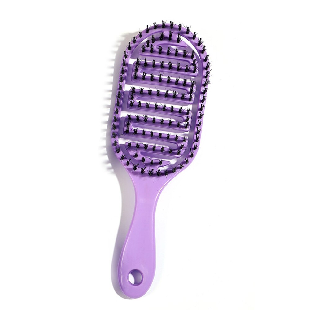 Gebogen Geventileerde Professionele Detangling Kam Draagbare Thuis Massage Hair Brush Styling Tools Sneldrogende Kapper Kapsalon: 	C