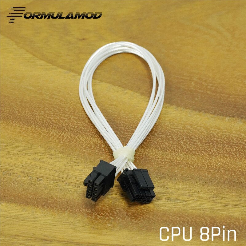 FormulaMod Fm-EVGA-SL, Fully Modular PSU Cables, 18AWG Silver Plated, For EVGA G2 G3 G+ Series Modular PSU: CPU 8Pin / 800mm