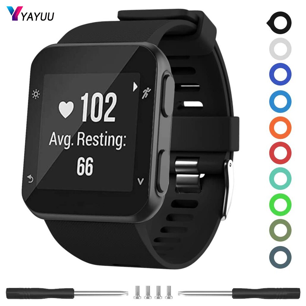YAYUU Watch Strap for Garmin Forerunner 35 Band Soft Silicone Replacement Bands for Garmin Forerunner 35 Watch