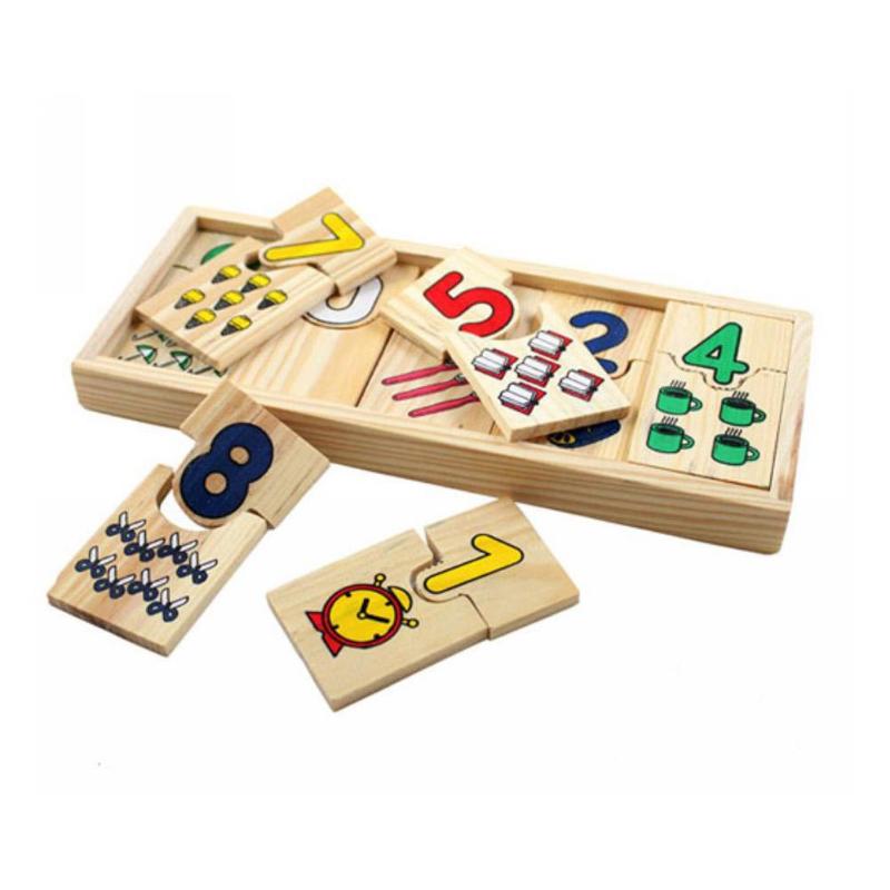 Børn matematik legetøj til børn træ tæller geometrisk form kognition tal matcher baby tidlig uddannelse undervisningsmidler