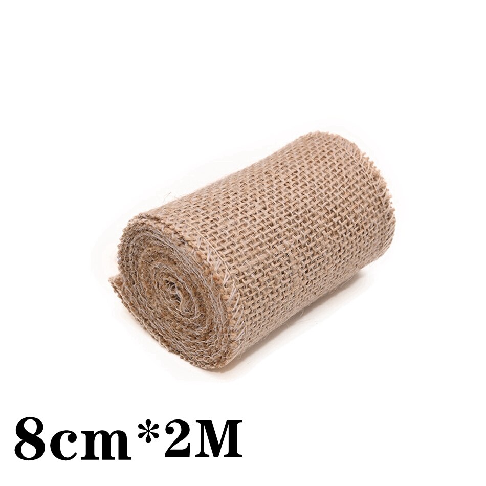 5M 6mm-50mm Natürliche Jute Band Bogen Handwerk DIY Jahrgang Jute Sackleinen Stoff Geschenkpapier NäHenne Party Hochzeit Weihnachten Decortion: Nickel-Freies Weiß