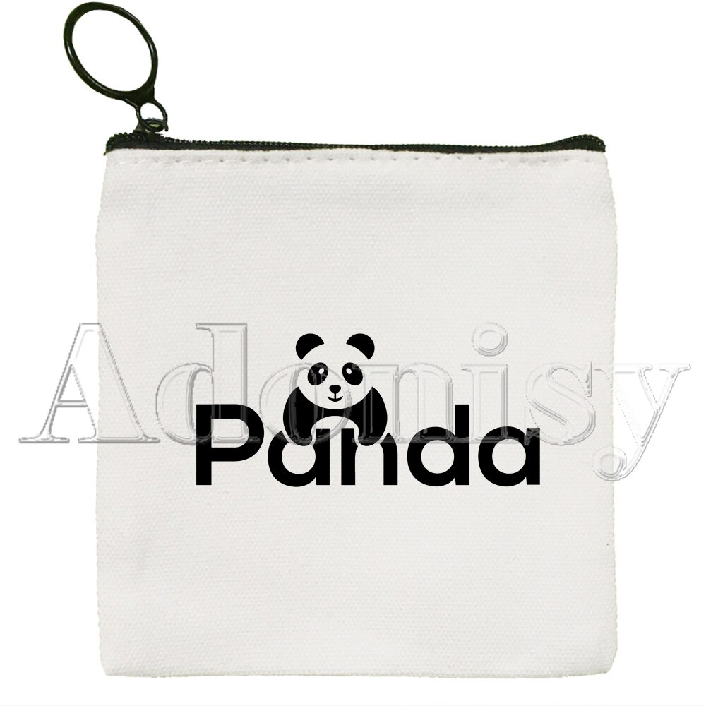 Panda Geldbörse Vintage Mini Brieftasche Ändern Pouch Haushalt Tragbare Schlüssel Karte Speicher Karte Tasche Zipper