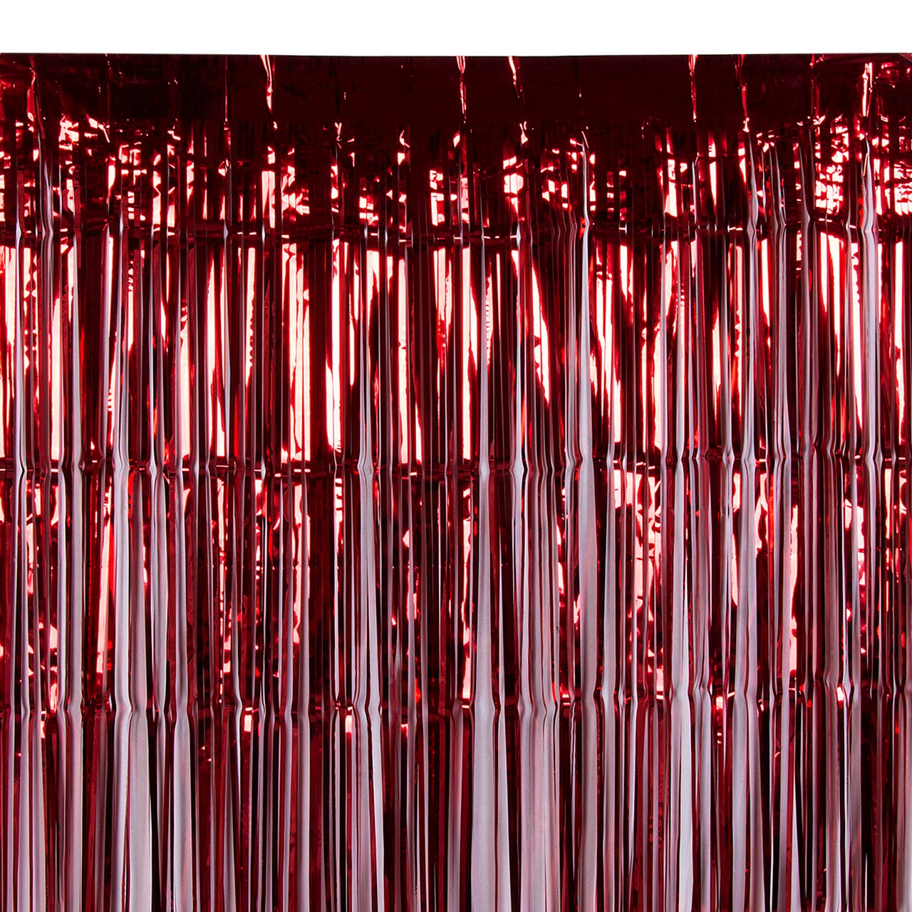 Metallic franje gordijn feestfolie kerstversiering bruiloft decoratie achtergrondfolie regengordijn kerstversiering: Rood