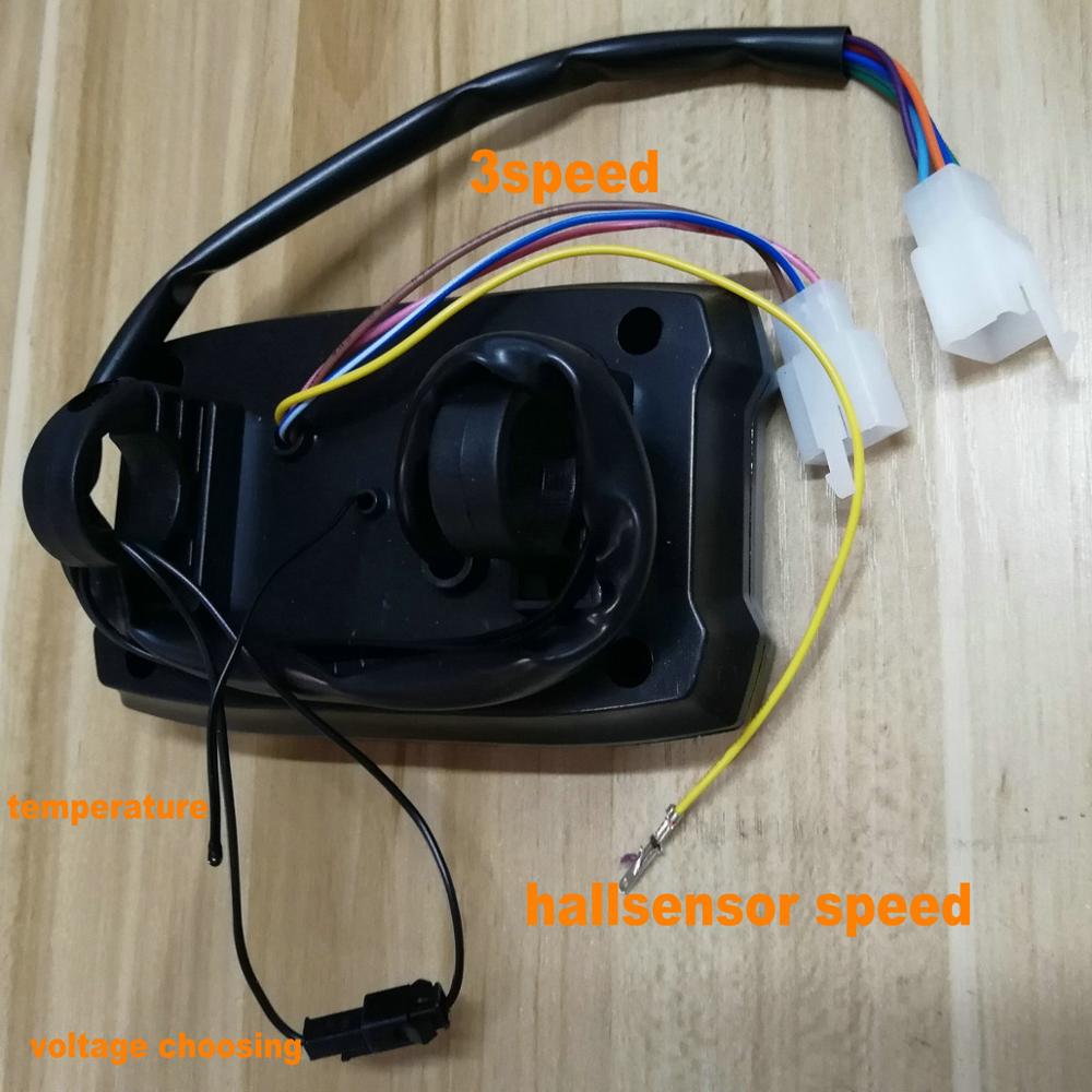 speedometer LCD display 36v48v60v72v84v+speed/battery level indicator+turning signal+voltmeter for lithium/lead acid battery