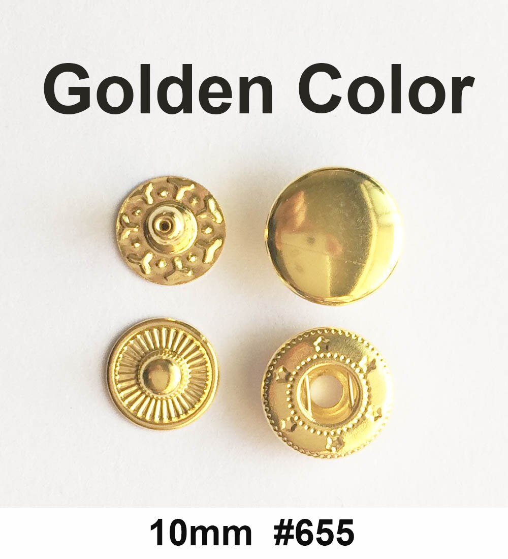 Okrągły metalowy przycisk zatrzaskowy robić skórzanych toreb odzieżowych pstryknąć Fastner zatrzaski zestaw narzędzi instalator srebrne guziki 831/633/655/201/203