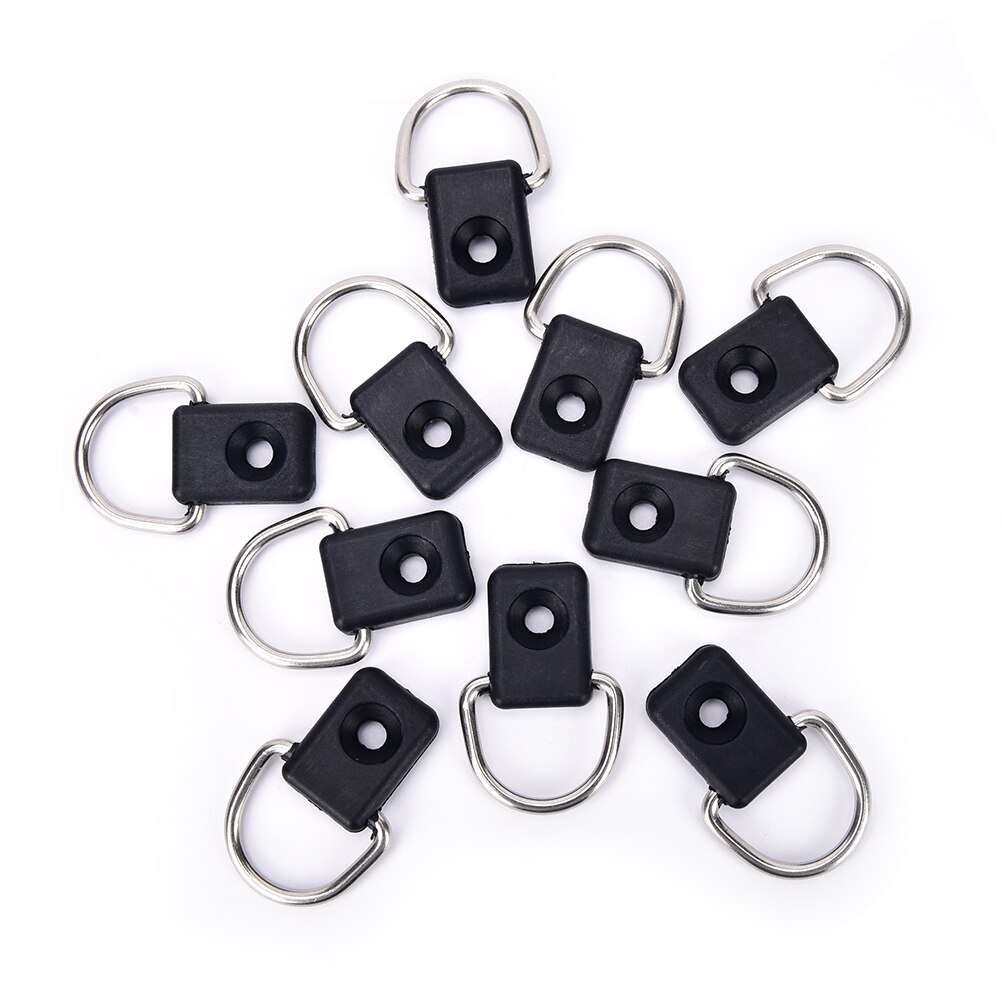 10pcs steel canoe kayak D ring outfitting fishing rigging bungee kit accessory