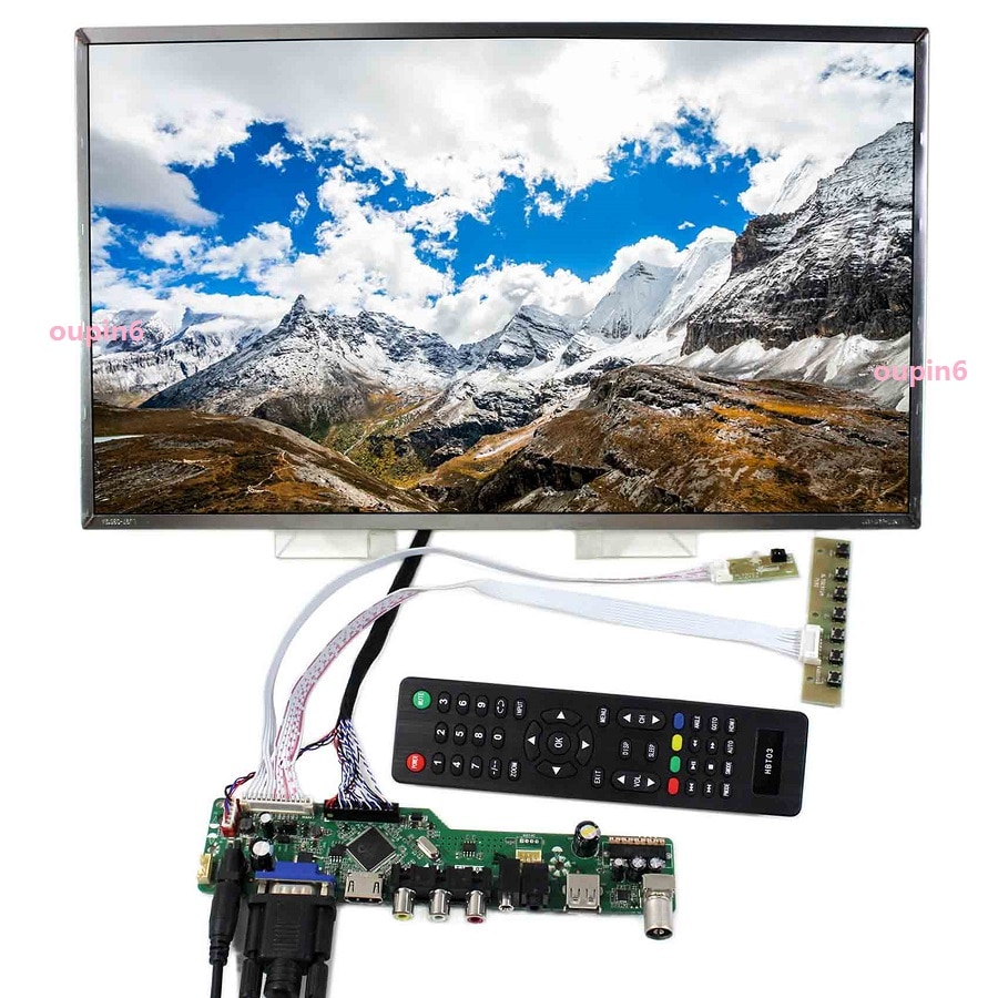 VSDISPLAY VGA 2AV LCD Controller Board Für HT140WXB LTN156AT02 14" 15,6 '1366x768 LED Hintergrundbeleuchtung LCD Panel