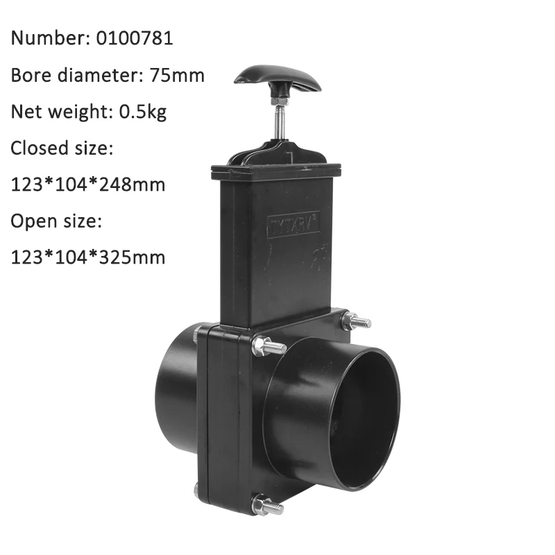 RV Accessories Clean water tank Sewage Tank Black water tank Drain Valve Water Tank Gate Valve For Motorhome Camper Caravan: grey
