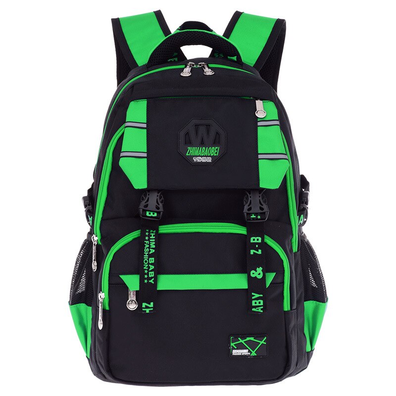 Kinderen Rugzak Orthopedische Schooltassen Voor Tieners Jongens Meisjes Ademend Rugzakken Lichtgewicht Nylon Kids Schooltas Mochila: green