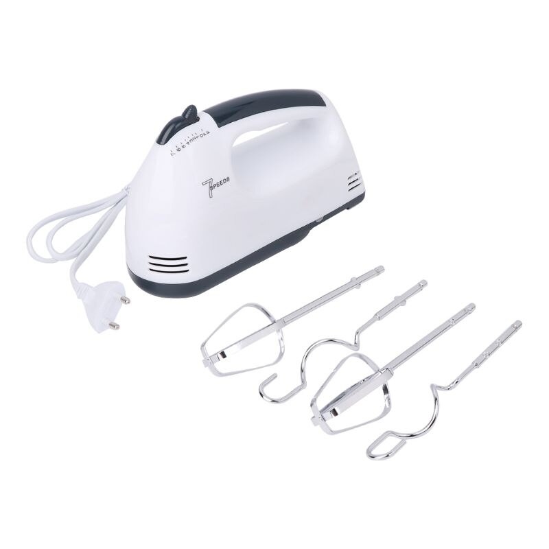 7 Speed Electric Hand Mixer Whisk Egg Beater Cake Baking Mains Powered 180W EU