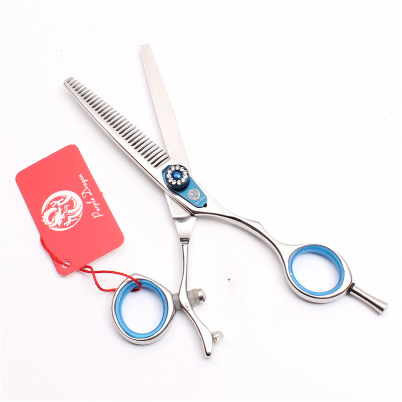 Hairdressing Scissors Z9019 6" Purple Dragon 440C Thinning Scissors Hair Cutting Shears Swivel Handle Hair Scissors: Z9019 Yin T 6N