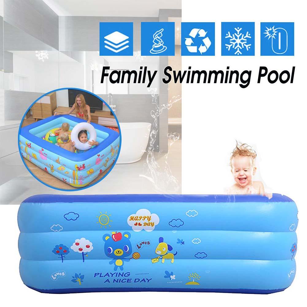 120/130/150cm 3 couches gonflables enfants nager baignoire jeu d'eau jardin piscine Interactive