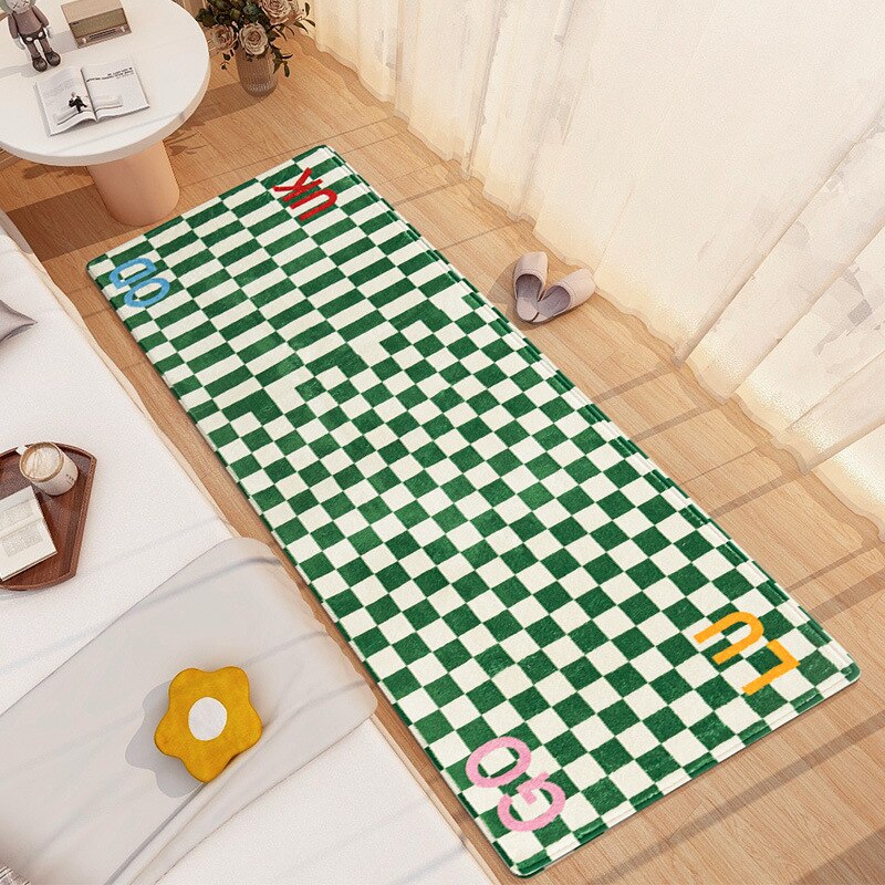 Zachte Lange Slaapkamerkleedje Pluizige Kleurrijke Slaapkamer Gang Tapijt Vloer Pad Mat Deurmat Esthetische Thuis Room Decor 55x150cm: 60X160CM / 5