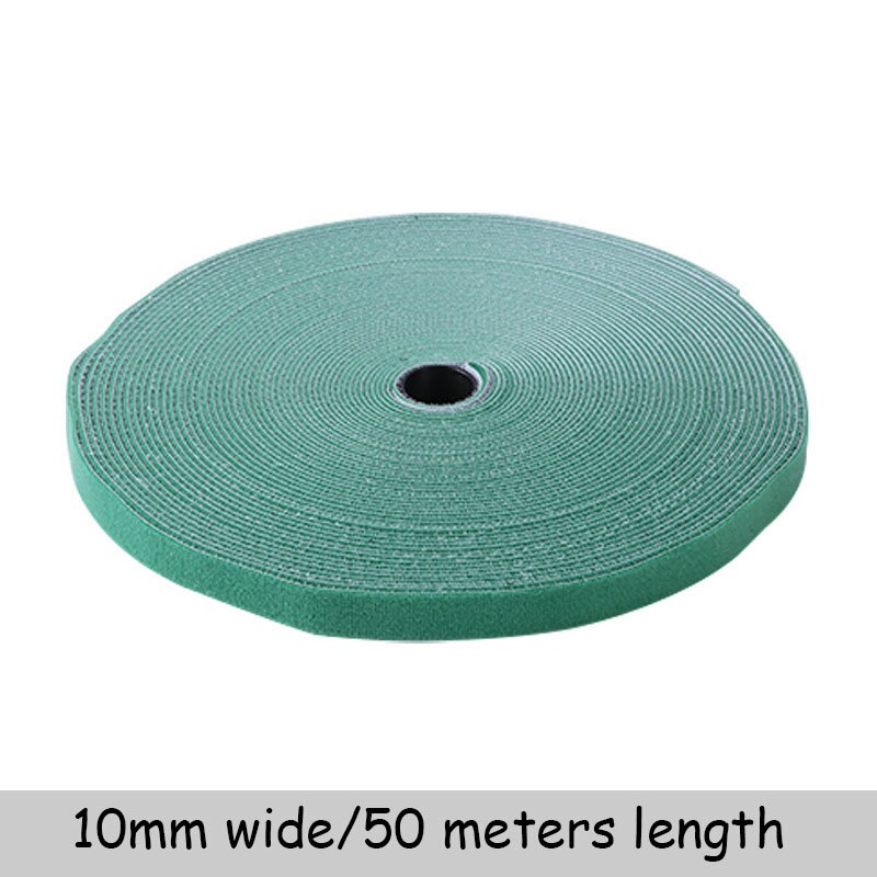 50 meter selvklebende borrelås kabelbånd magisk festebånd kroker løkker snorer spenne manager klips wire line finishing stropp: 50 meter grønt