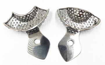 Dental Metal Impression Trays Stainless Steel Impression Tray With Holes Quarter ,Anterior, Small, Medium,Large: Anterior