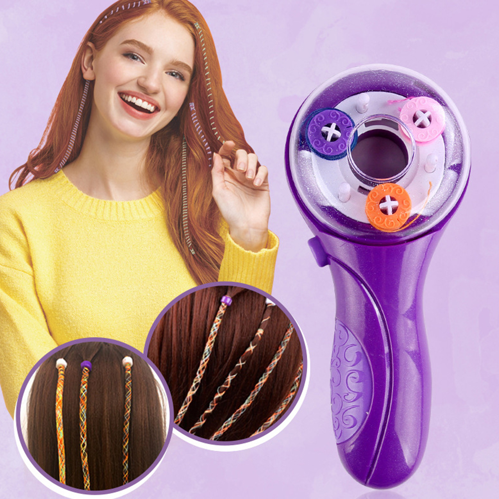Máquina trenzadora de pelo, máquina trenzadora de pelo, herramienta de estilismo DIY con gancho para el pelo, banda de goma, Kit de herramientas de peinado, para niños