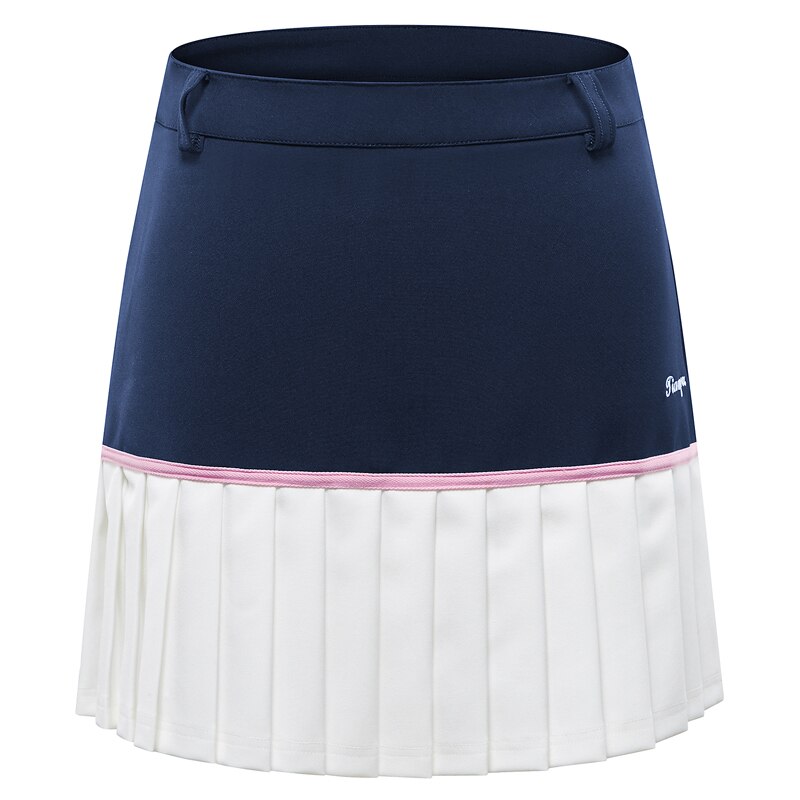 Kvinder plisseret kort nederdel sommer anti-lys tennis badminton nederdel åndbar a-foret mini kjole xs-xl  d0814: Xl
