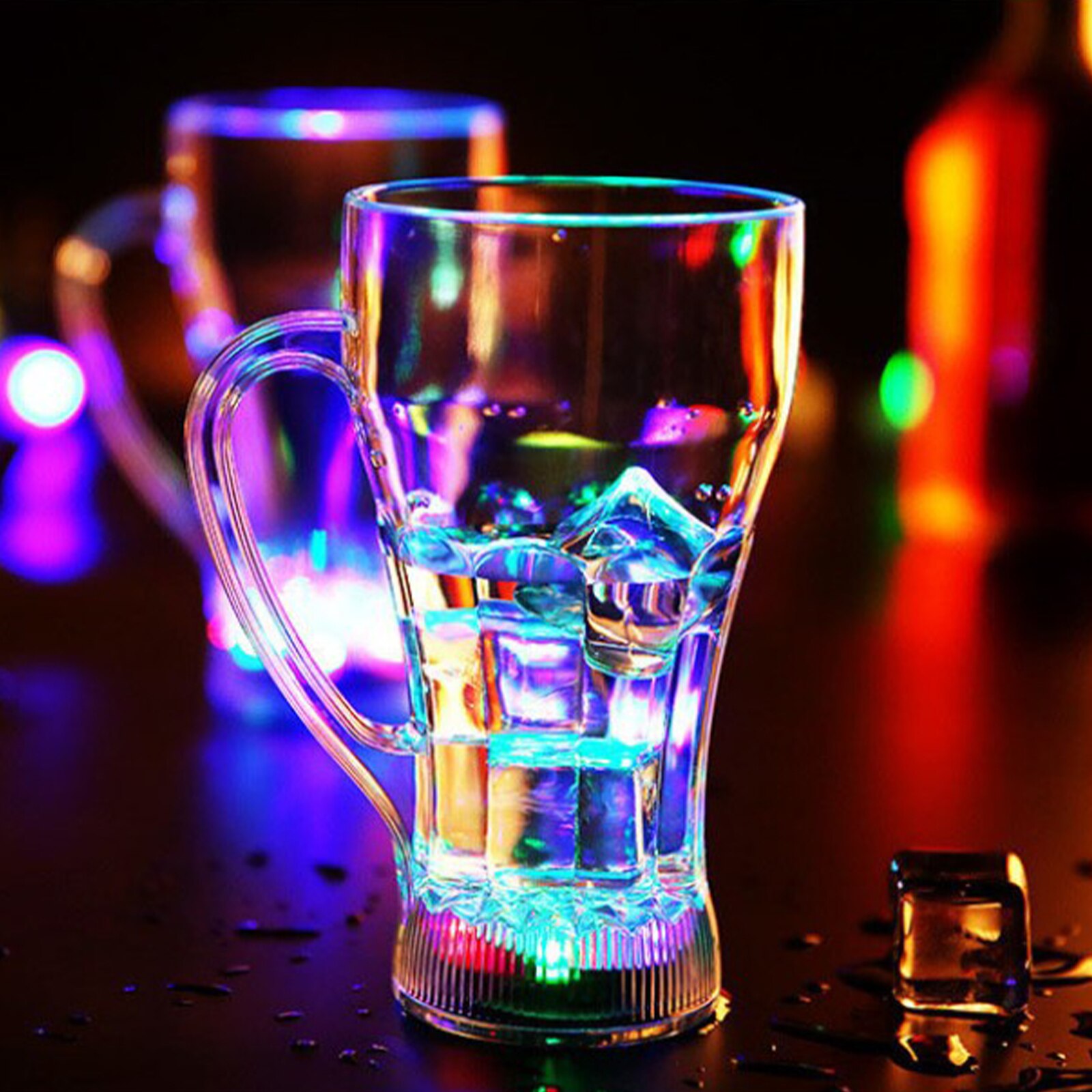Copas de vino iluminadas con LED, Copas de Coca Cola parpadeantes, decoración para Bar, evento, , suministros para el hogar, vasos luminosos de plástico para