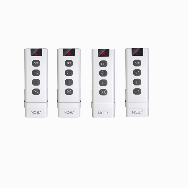 9 Channel RF433 Remote Control For WiFi Curtain Switch RF Roller Blinds Module Battery Powered Curtain Accessories Emitter: 4pcs