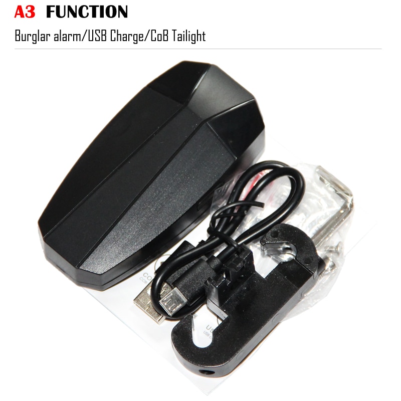 Bicycle Wireless Anti-theft Alarm Lock Bike Remote Control Rear Light Antusi Bell Cycling Safety Taillight Bicicletas Smart Lamp