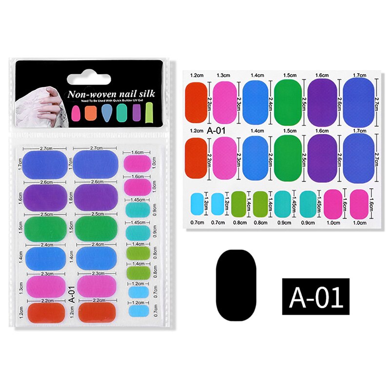 Fiberglas Seide Nagel Erweiterungen bilden Nicht-gewebte Fiberglas UV Gel Acryl Spitze Faser Nagel Bauen Verlängerung Französisch DIY Manikübetreffend werkzeug: A-01