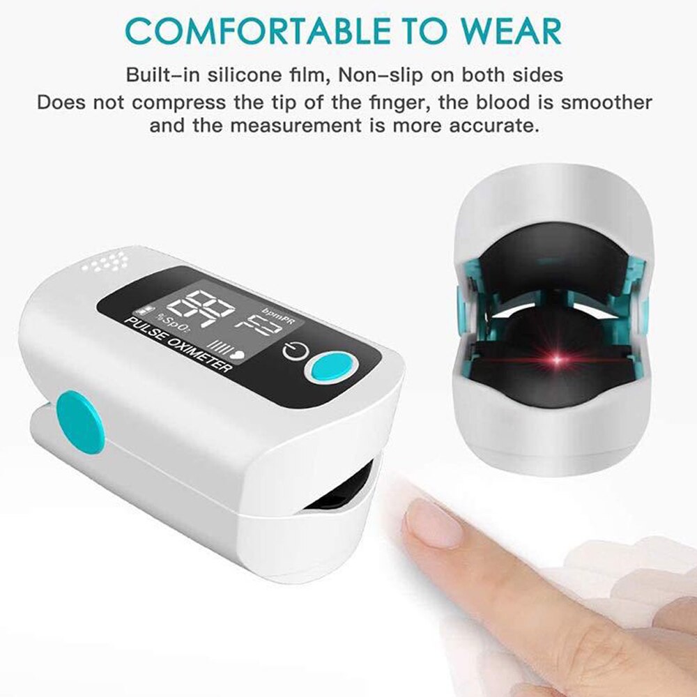 Oxímetro Digital SpO2 PR OLED para medir saturación De oxígeno en sangre, pinza para Dedo, Monitor De ritmo cardíaco