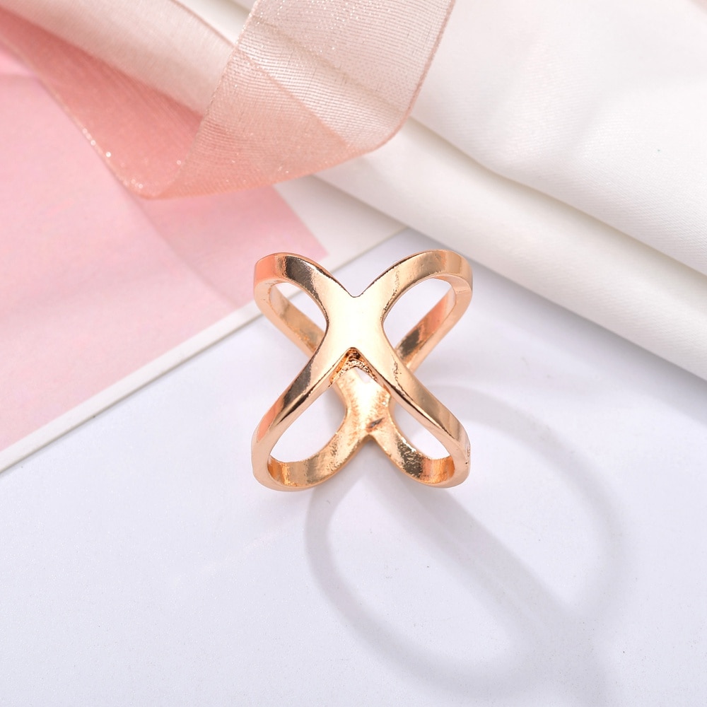 MissCyCy X Shape Metal Brooches for Women Simple Scarf Clip Clothes Jewelry Accessories
