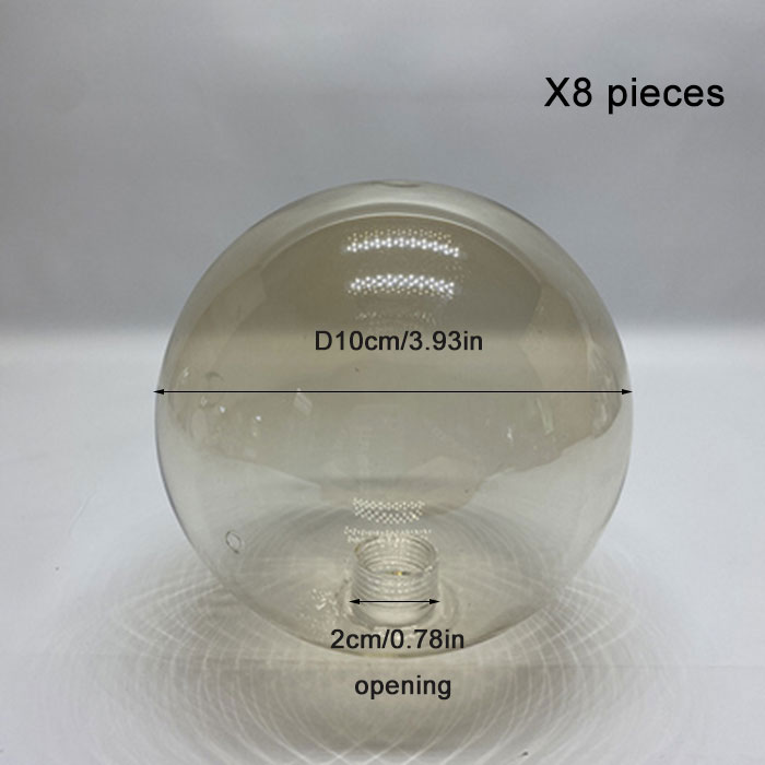 D10cm D12cm D15cm Rauch G9 Glas Lampenschirm Ersatz mit 2cm Öffnung Cognac Bernstein Grau Grau Globus G9 Schattenabdeckung für Teile: Blau